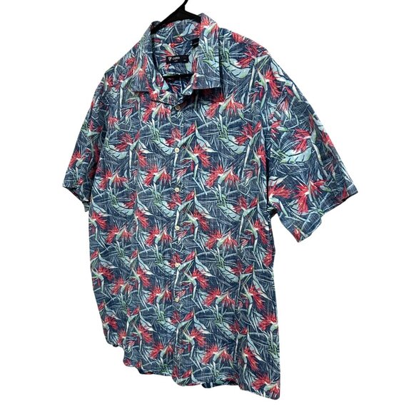 Cremeieux Classics Mens Hawaiian Shirt Tropical Print Short Sleeve Sz XXL - Picture 3 of 9
